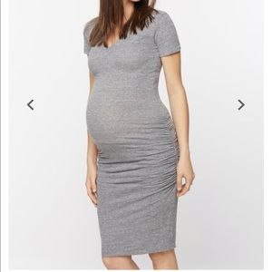 Monrow Side Ruched Maternity Dress